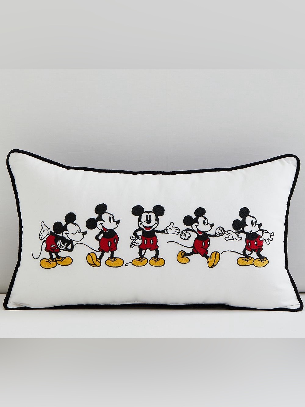 Pottery Barn Mickey Mouse White, Black, Red & Yellow Decorative Pillow